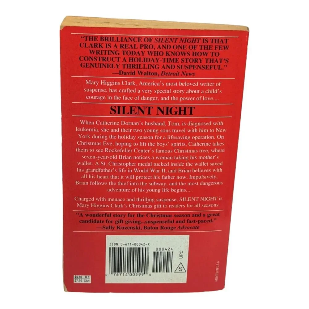 Silent Night : A‎ Christmas Suspense Story by Mary Higgins Clark Mass Paperback